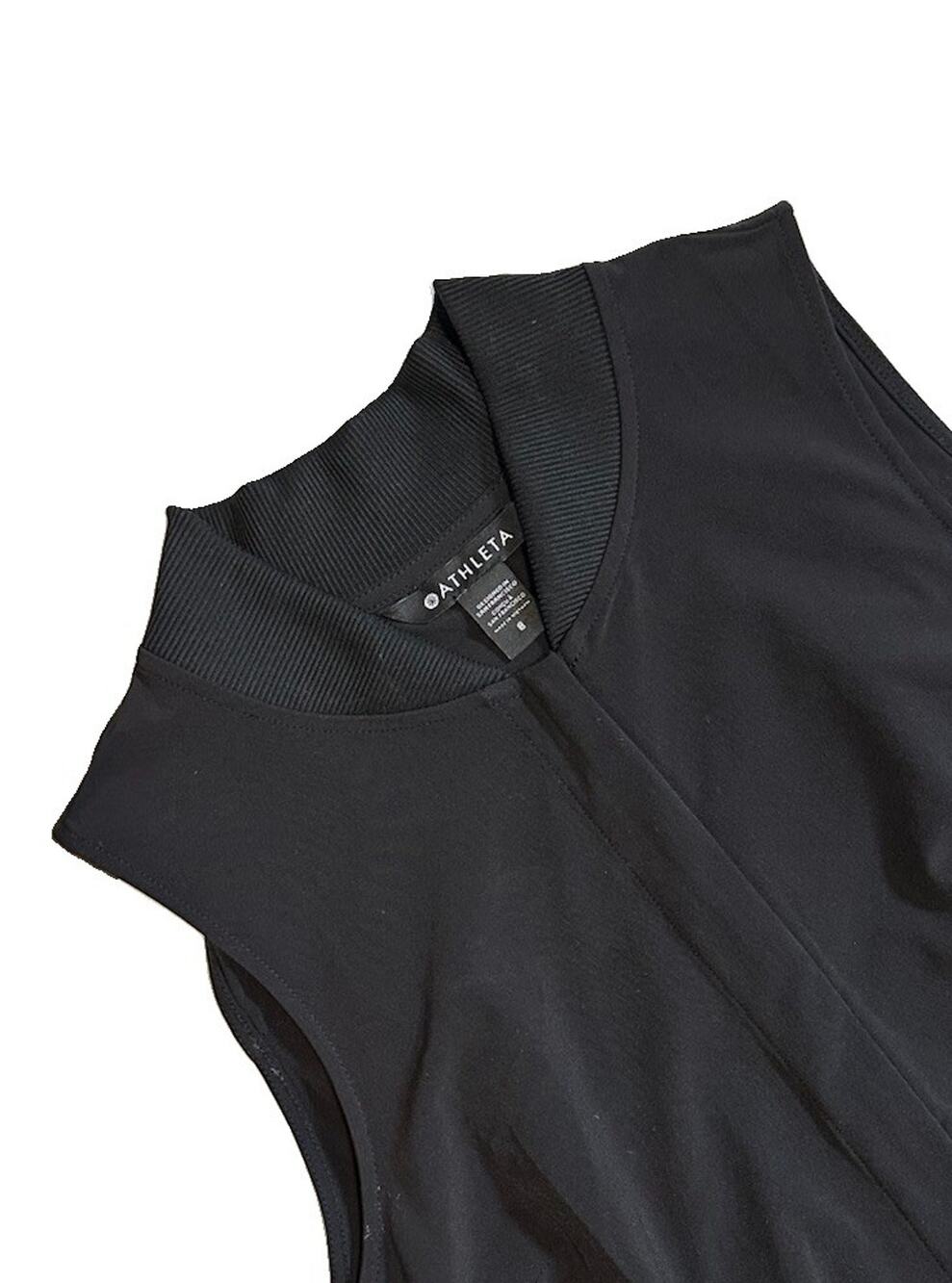 NWT Athleta Women’s Brooklyn Utility Black Sleeveless Zip up Romper Shorts SZ 8